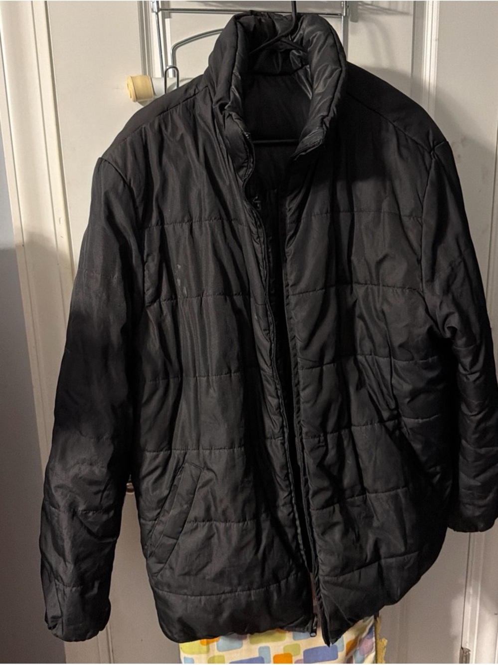 Men's Black Quilted Puffer Jacket